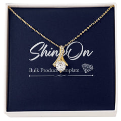 Alluring Beauty Ribbon Pendant Necklace
