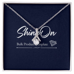 Alluring Beauty Ribbon Pendant Necklace