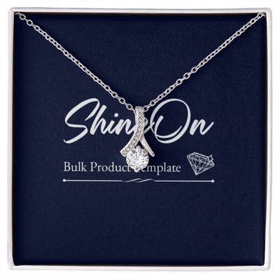 Alluring Beauty Ribbon Pendant Necklace