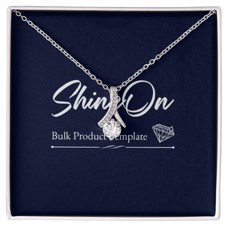 Alluring Beauty Ribbon Pendant Necklace
