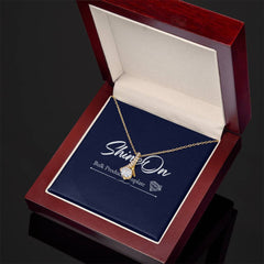 Alluring Beauty Ribbon Pendant Necklace