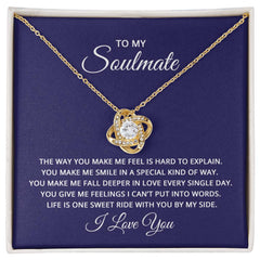 Love Knot Necklace - To My Soulmate (How You Make Me Feel)