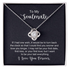 Love Knot Necklace - To My Soulmate (One Wish)