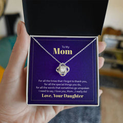 Love Knot Necklace - To My Mom (Thank You)