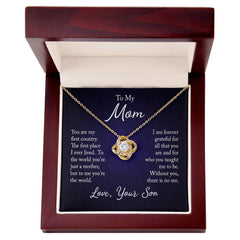 Love Knot Necklace - To My Mom (First Home)
