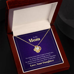 Love Knot Necklace - To My Mom (Thank You)