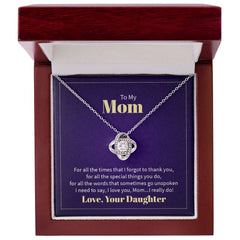 Love Knot Necklace - To My Mom (Thank You)