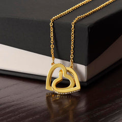 Interlocking Hearts Cubic Zirconia Necklace