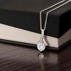 Alluring Beauty Ribbon Pendant Necklace - Elegance Edition