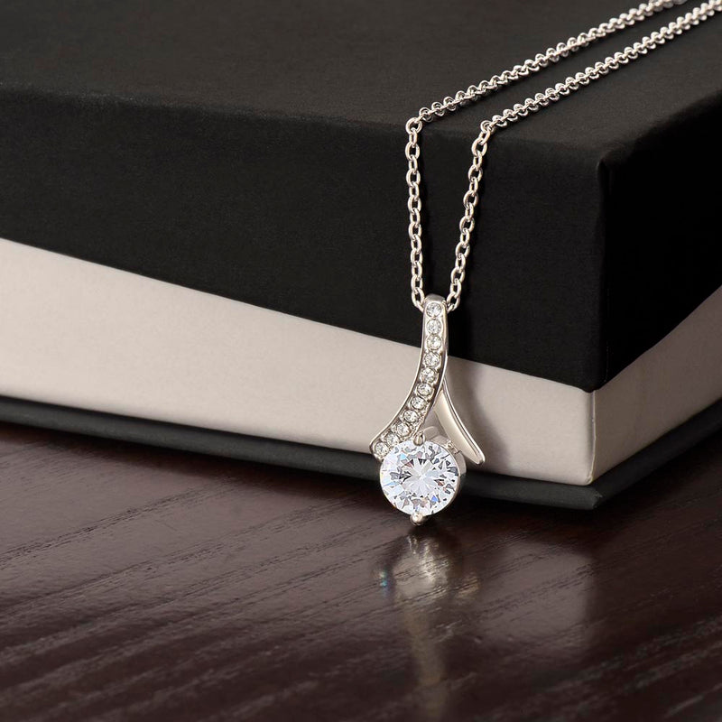 Alluring Beauty Ribbon Pendant Necklace - Elegance Edition