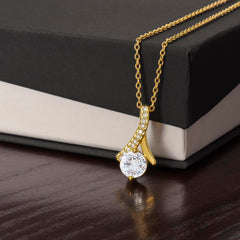 Alluring Beauty Ribbon Pendant Necklace - Elegance Edition