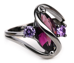 Crystal Leaf Statement Ring