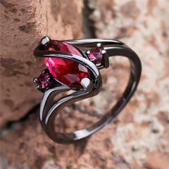 Crystal Leaf Statement Ring