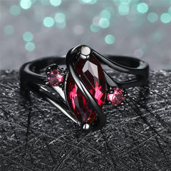 Crystal Leaf Statement Ring