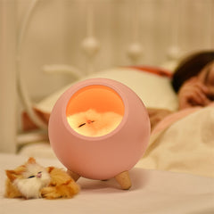 LED Cat Night Light - USB Touch Dimming Lamp