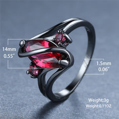 Crystal Leaf Statement Ring