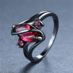 Crystal Leaf Statement Ring
