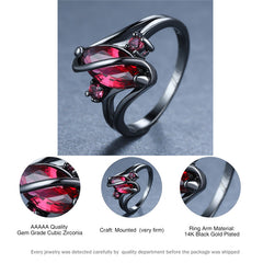 Crystal Leaf Statement Ring
