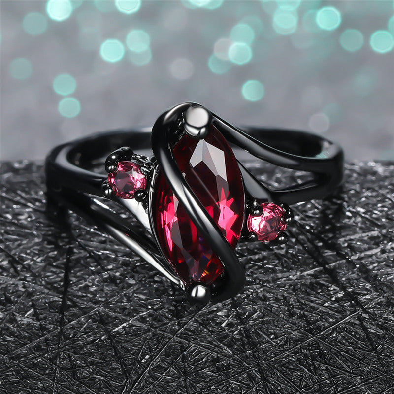 Crystal Leaf Statement Ring